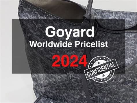 current goyard prices|goyard price list 2024.